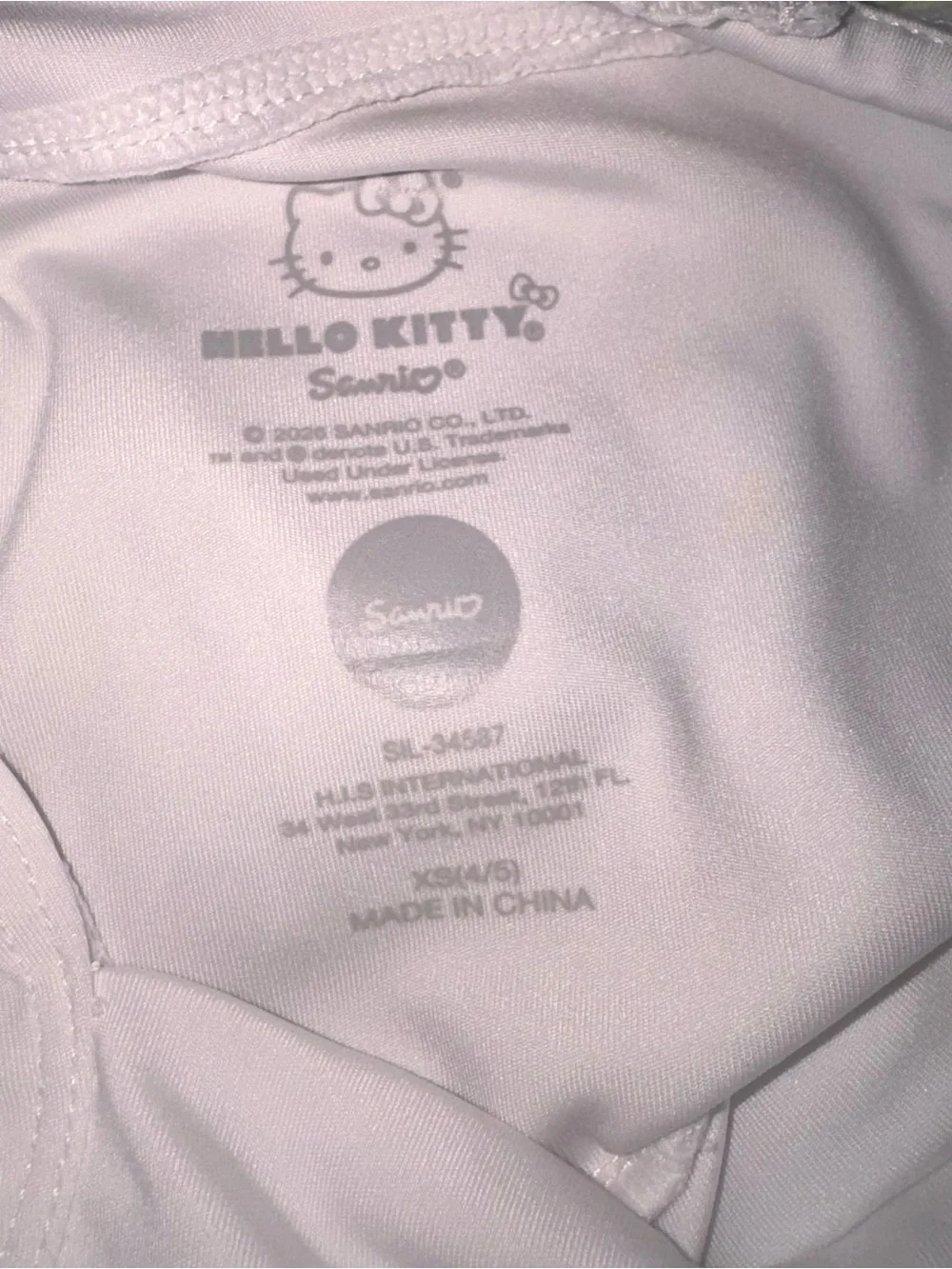 Girls Hello Kitty White Athletic Dress Sleeveless Toddler size 4T